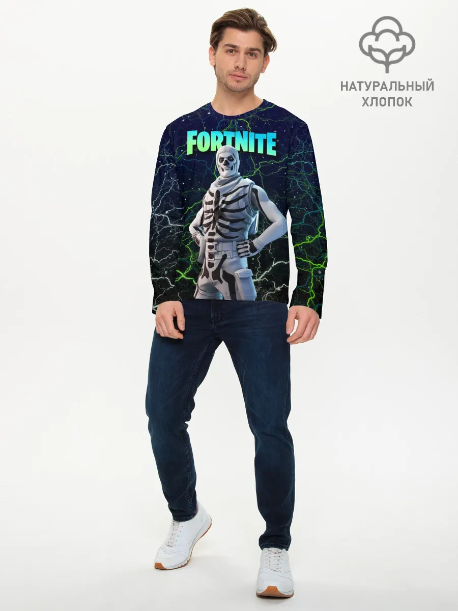 Мужской лонгслив базовый / Fortnite Skull Trooper