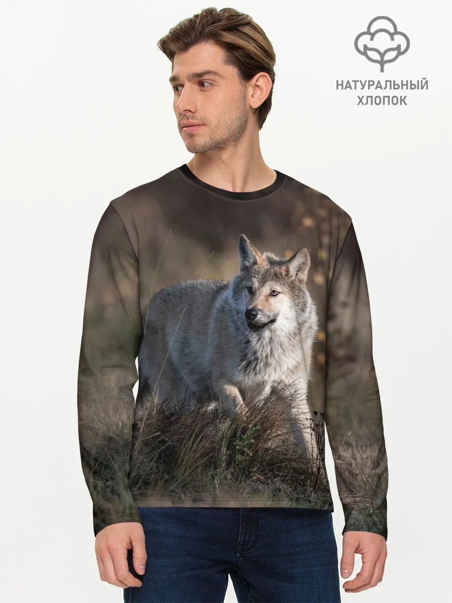 Мужской лонгслив базовый / WOLF