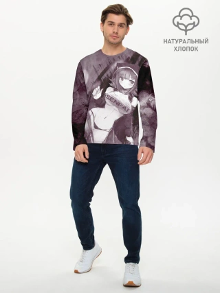 Мужской лонгслив базовый / Danganronpa акварель