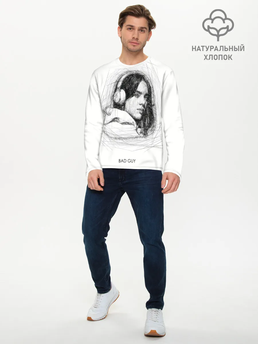 Мужской лонгслив базовый / Billie Eilish