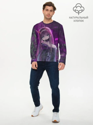Мужской лонгслив базовый / Zero Two in mask