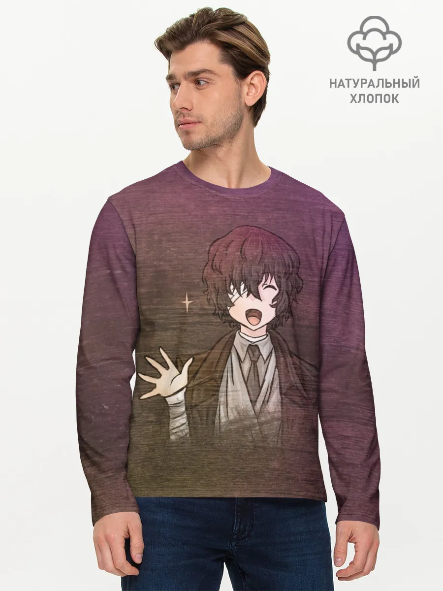 Мужской лонгслив базовый / Дазай Осаму