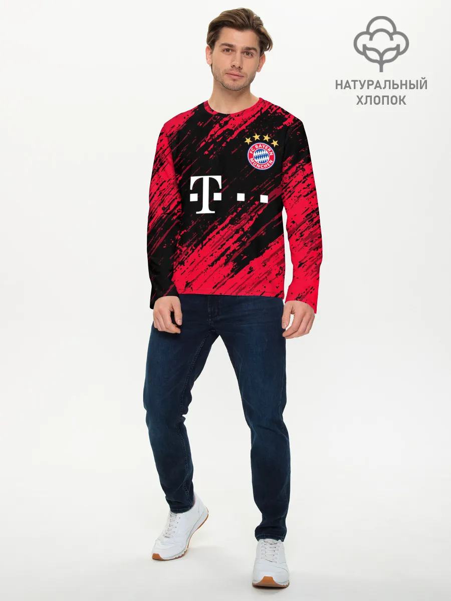 Мужской лонгслив базовый / BAYERN MUNCHEN / БАВАРИЯ.