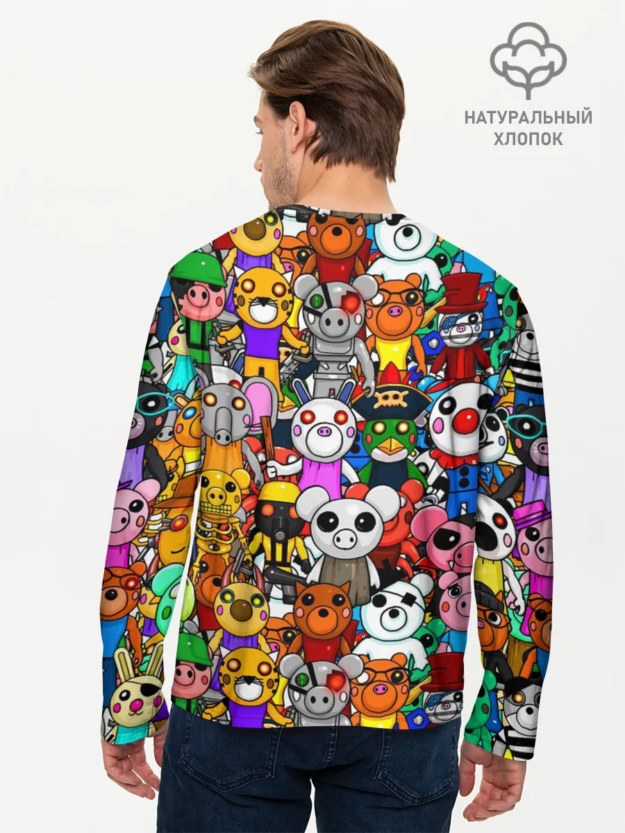 Мужской лонгслив базовый / ROBLOX PIGGY