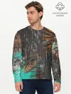 Мужской лонгслив базовый / Palm glitch art