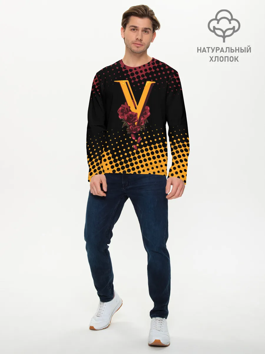Мужской лонгслив базовый / CYBERPUNK 2077 / VALENTINO.