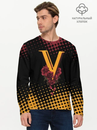 Мужской лонгслив базовый / CYBERPUNK 2077 / VALENTINO.