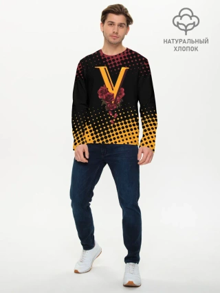 Мужской лонгслив базовый / CYBERPUNK 2077 / VALENTINO.
