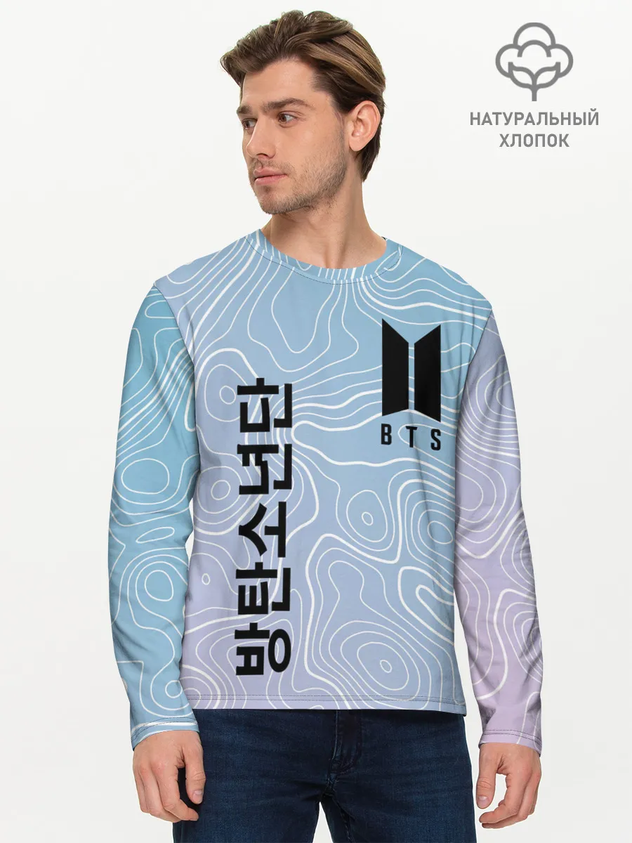 Мужской лонгслив базовый / BTS / БТС.