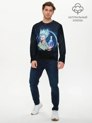 Мужской лонгслив базовый / Сэнку Исигами с колбой