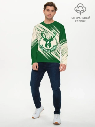 Мужской лонгслив базовый / Милуоки Бакс