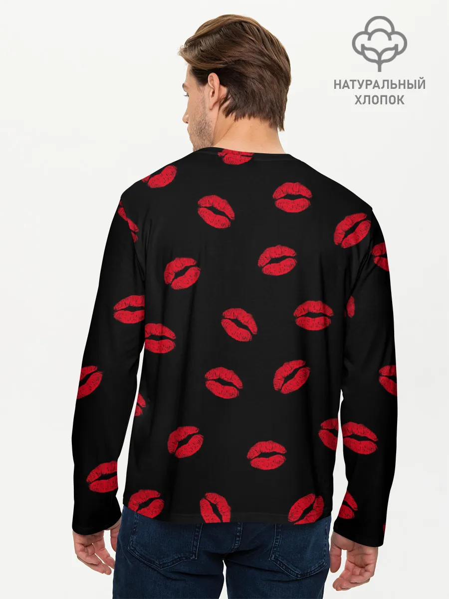 Мужской лонгслив базовый / Поцелуи