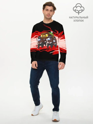 Мужской лонгслив базовый / Among us mem