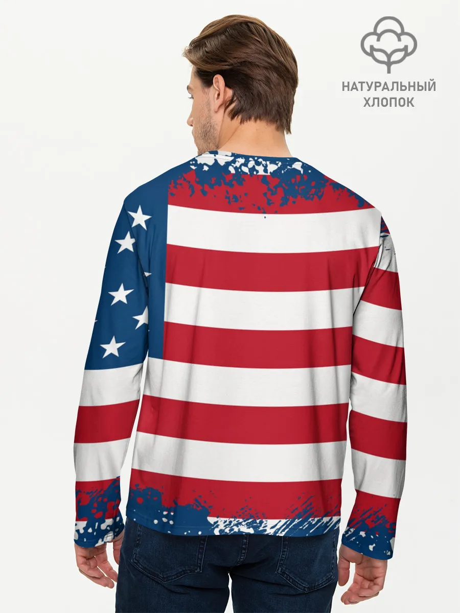 Мужской лонгслив базовый / Америка