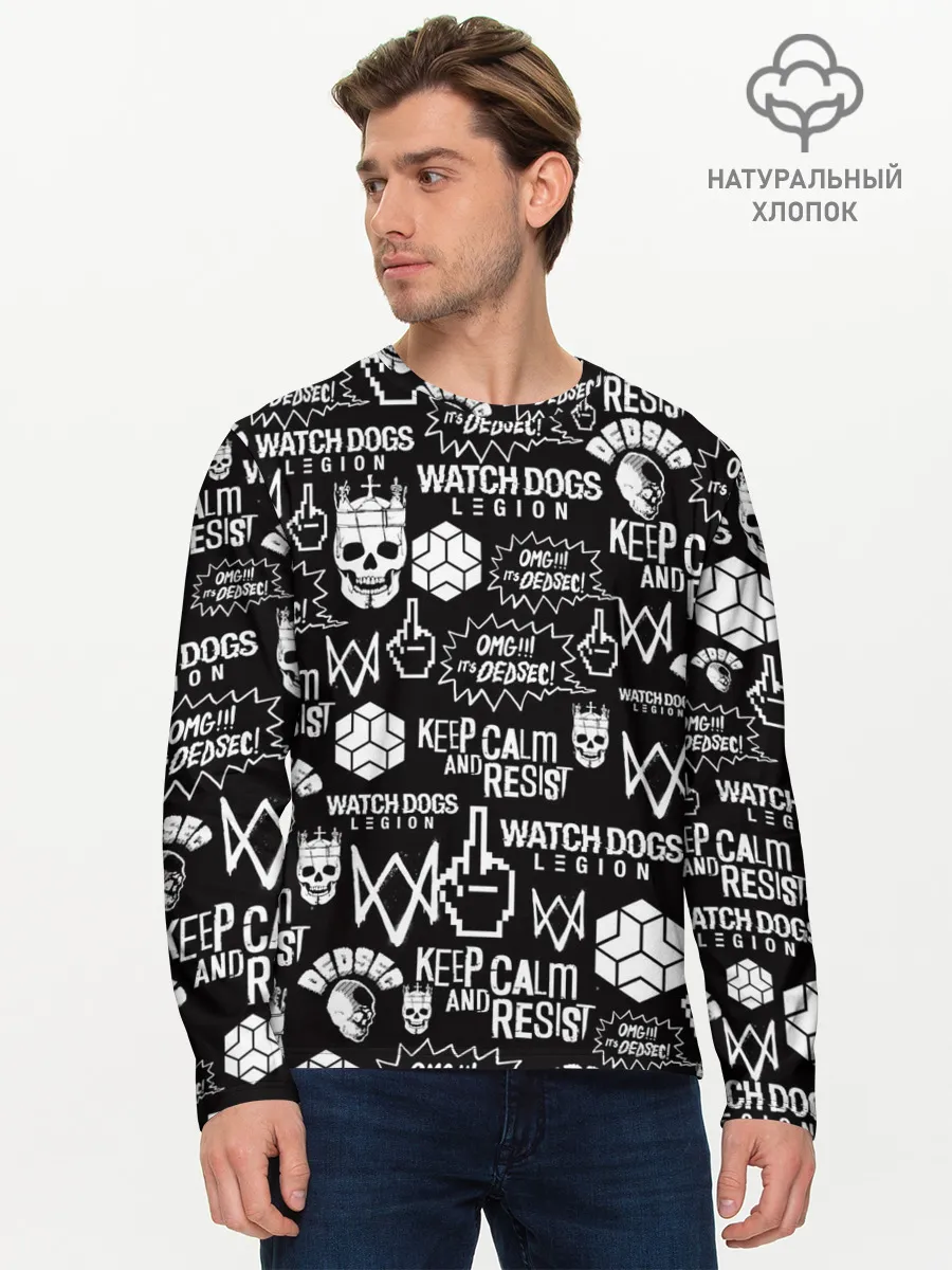 Мужской лонгслив базовый / WATCH DOGS LEGION