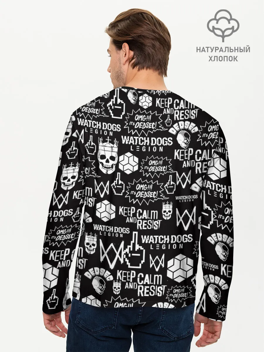 Мужской лонгслив базовый / WATCH DOGS LEGION