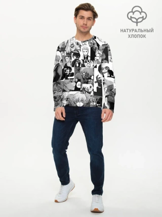 Мужской лонгслив базовый / Токийский гуль