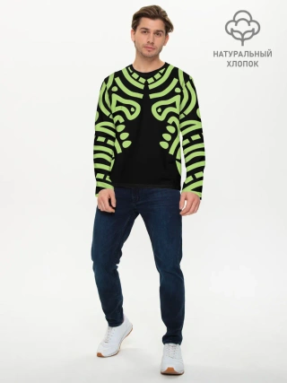 Мужской лонгслив базовый / узор тату