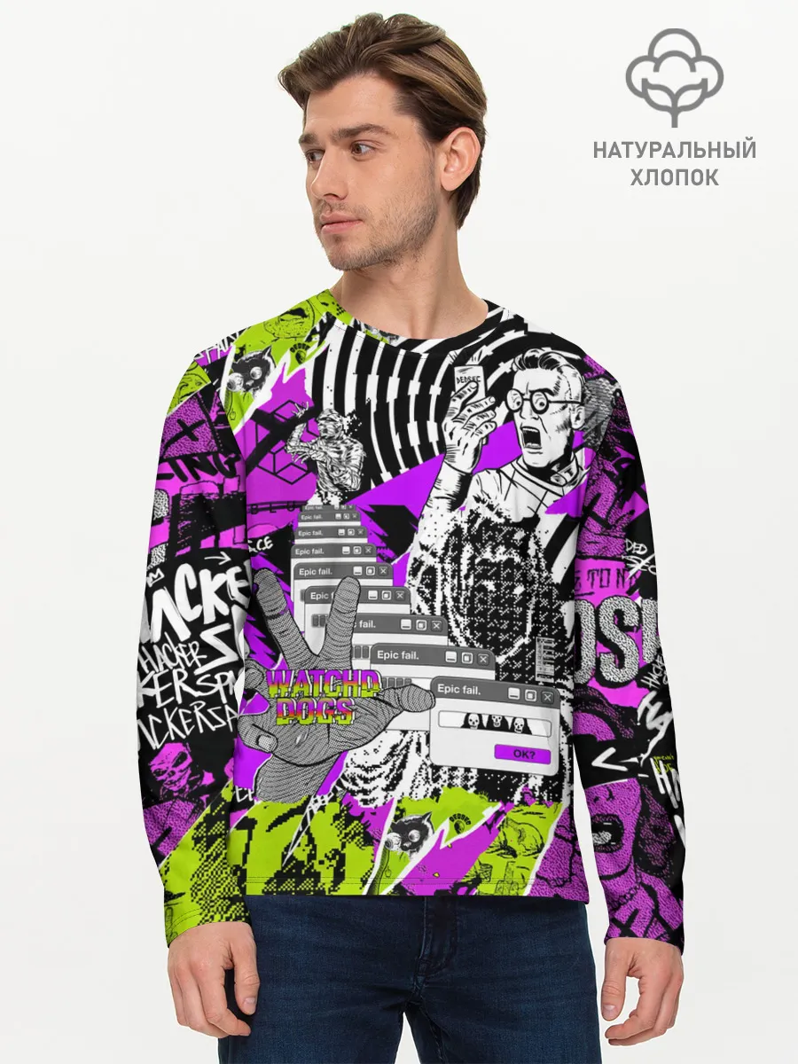 Мужской лонгслив базовый / Watch Dogs: Legion