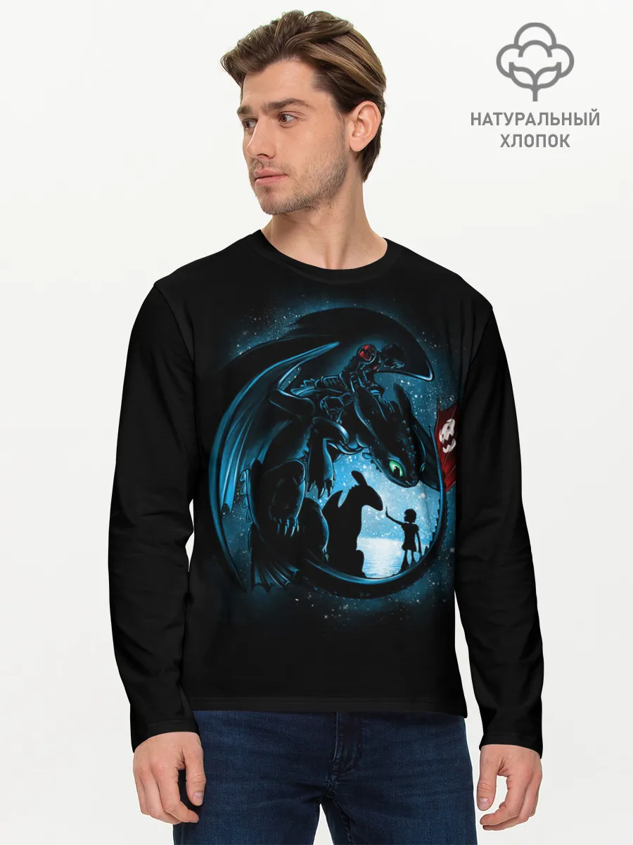Мужской лонгслив базовый / Как приручить дракона