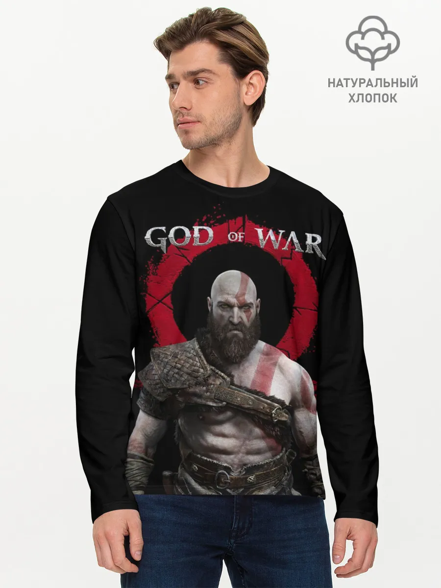Мужской лонгслив базовый / God of War
