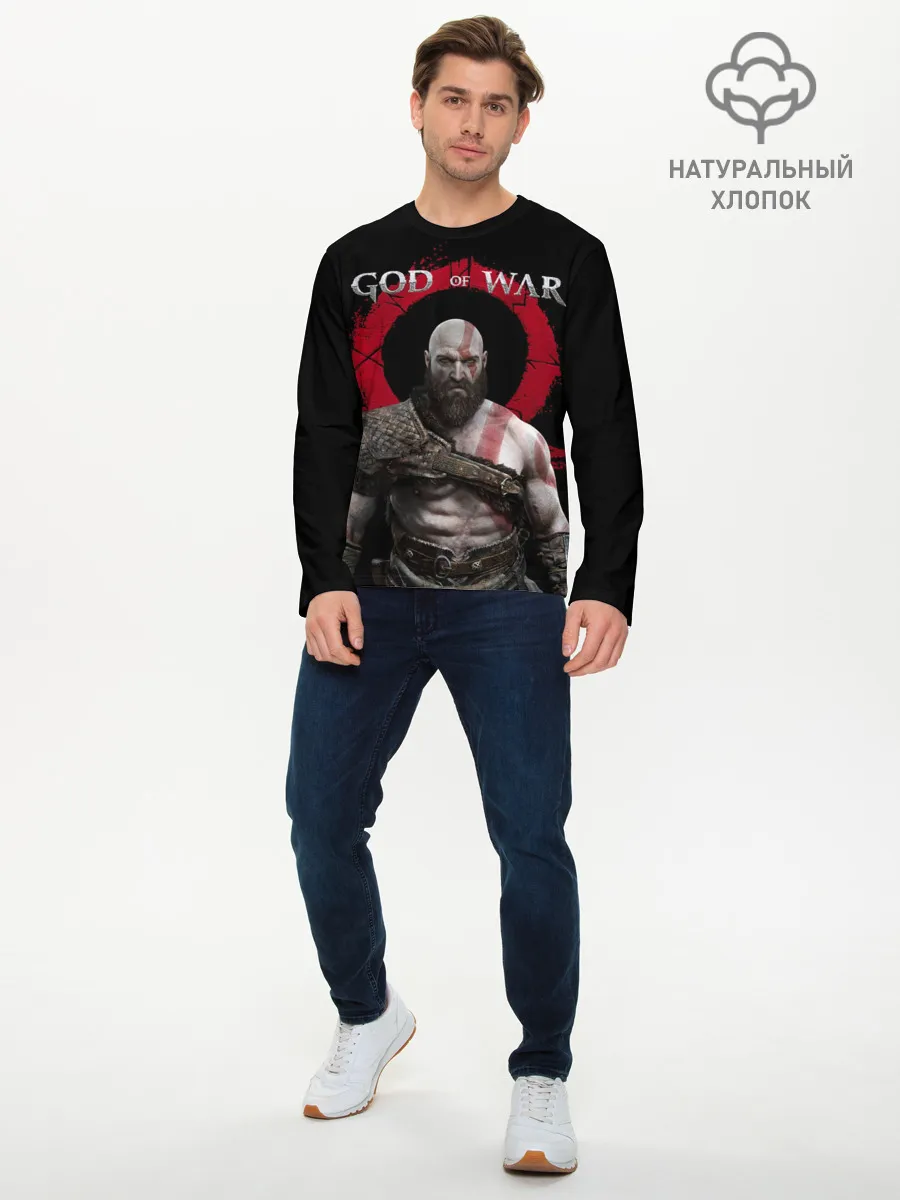 Мужской лонгслив базовый / God of War