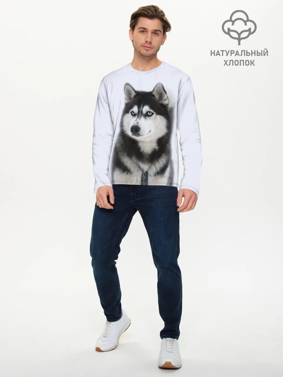 Мужской лонгслив базовый / ХАСКИ