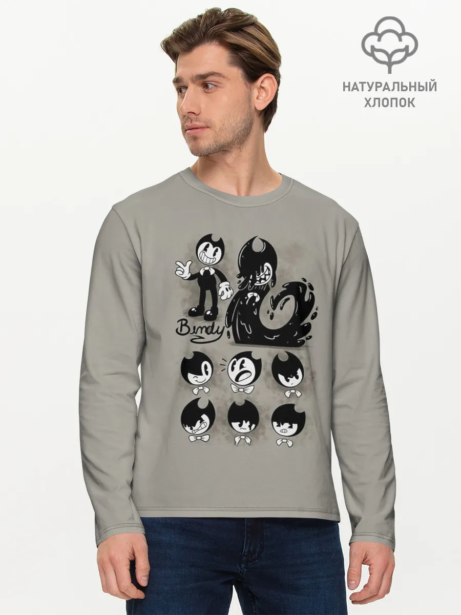 Мужской лонгслив базовый / Bendy And The Ink Machine