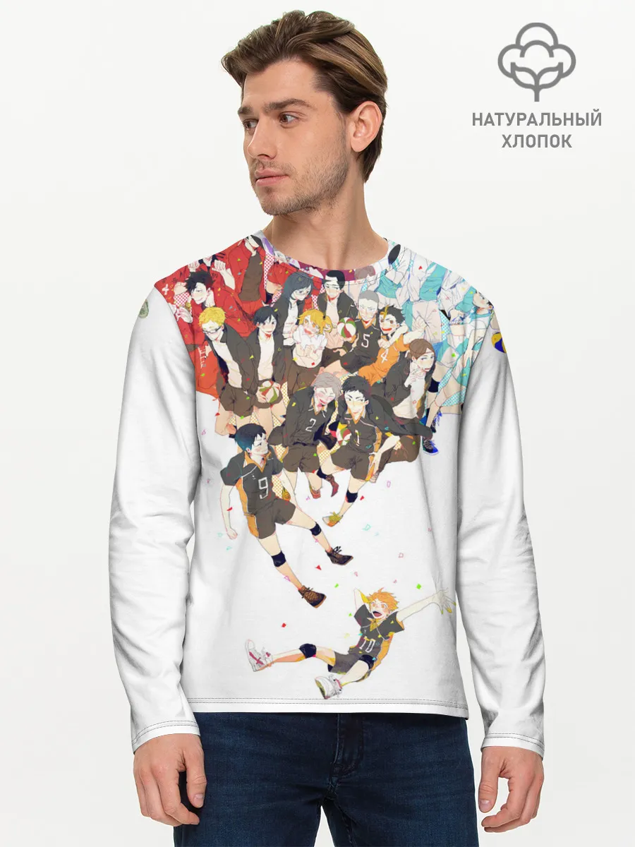 Мужской лонгслив базовый / Все герои Haikyuu