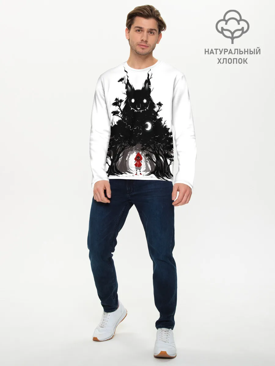 Мужской лонгслив базовый / Красная шапочка