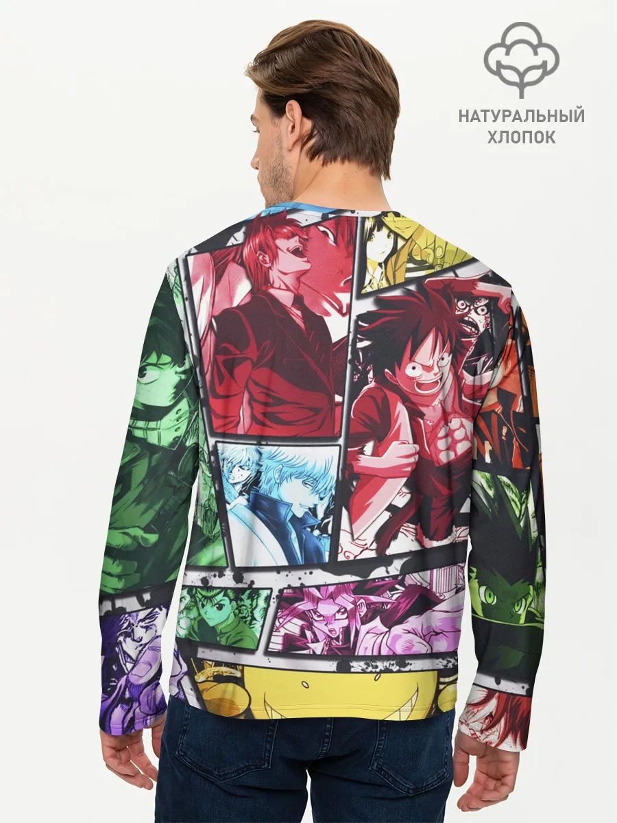 Мужской лонгслив базовый / EPIC MAIN ANIME CHARACTERS 3D!