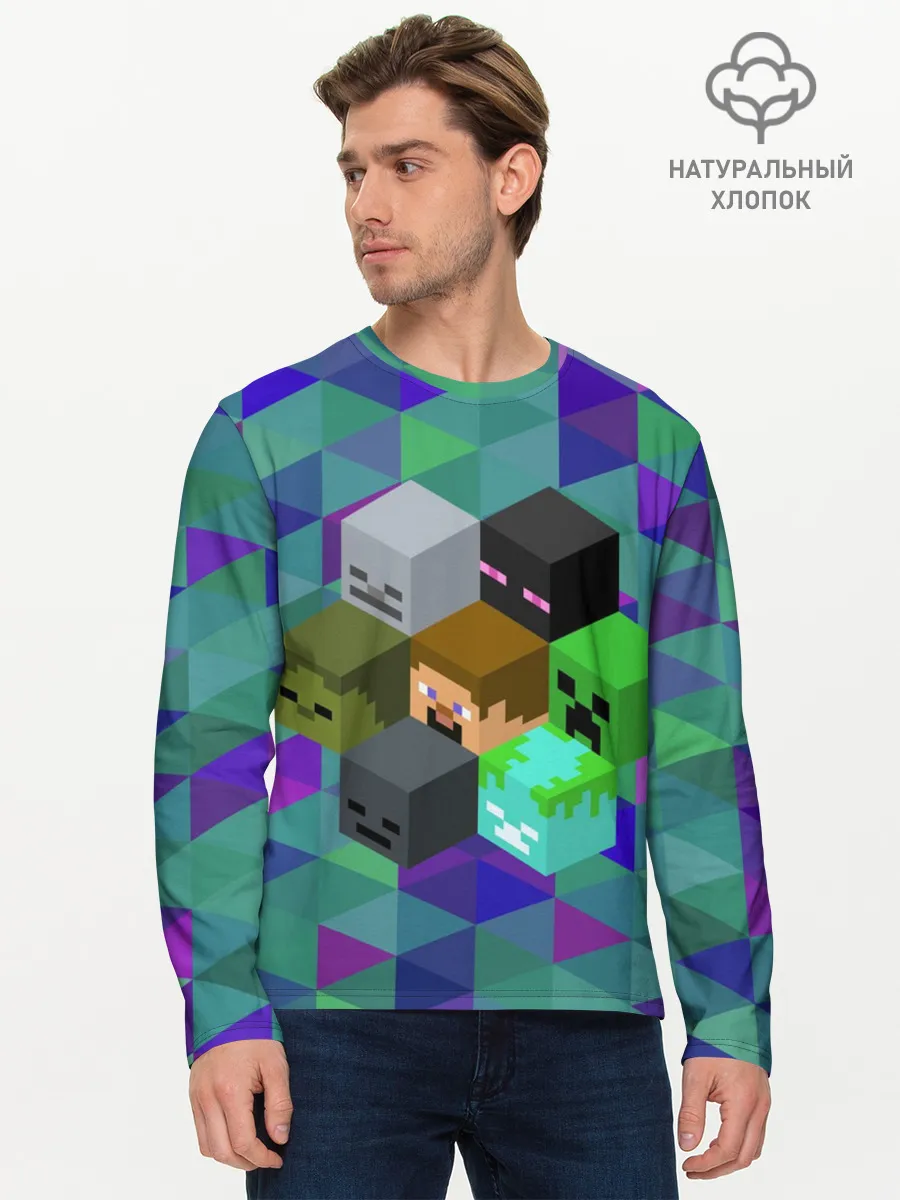 Мужской лонгслив базовый / Minecraft