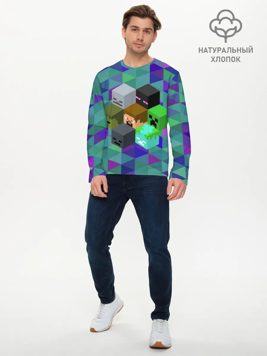 Мужской лонгслив базовый / Minecraft