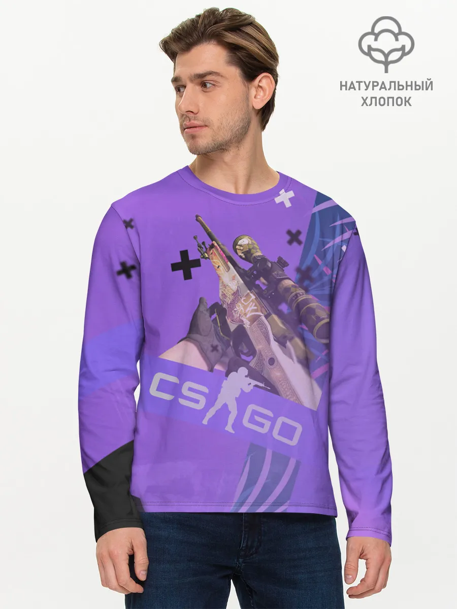 Мужской лонгслив базовый / CS GO - Dragon lore | История о драконе