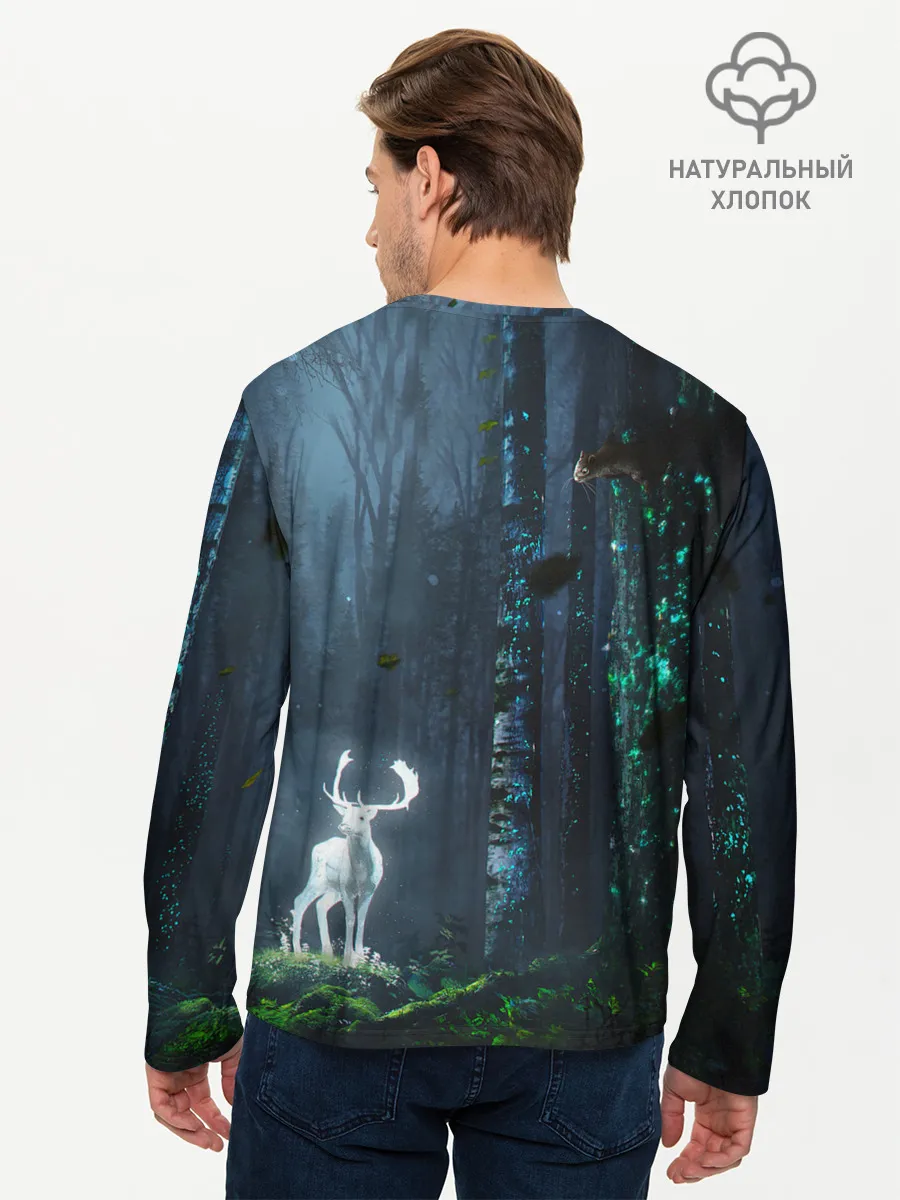 Мужской лонгслив базовый / Олень
