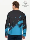 Мужской лонгслив базовый / One Piece синий всплеск
