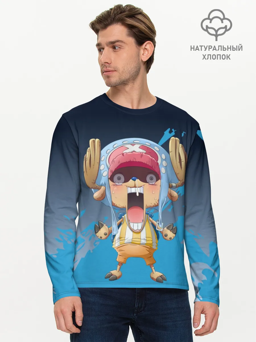 Мужской лонгслив базовый / One Piece. Тони Чоппер