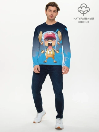 Мужской лонгслив базовый / One Piece. Тони Чоппер