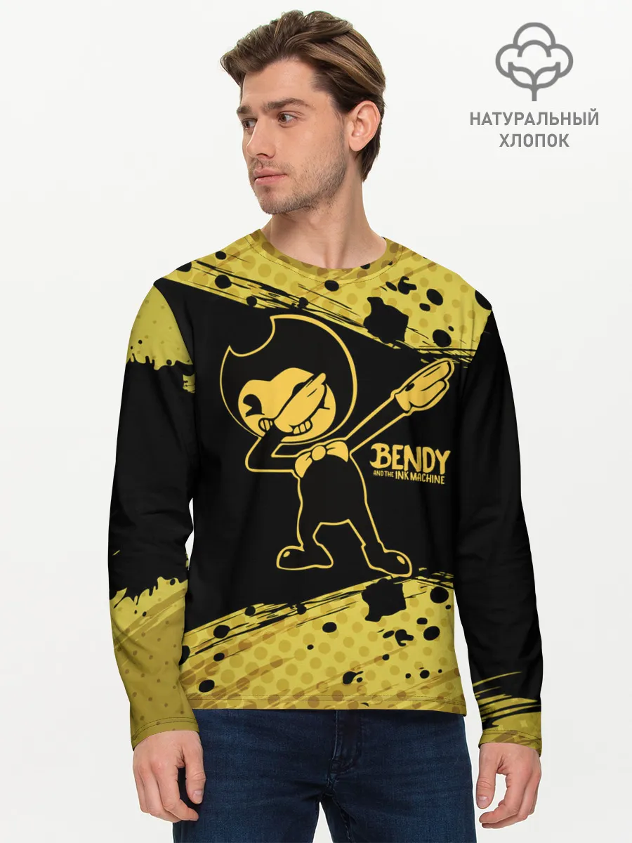 Мужской лонгслив базовый / BENDY AND THE INK MACHINE.