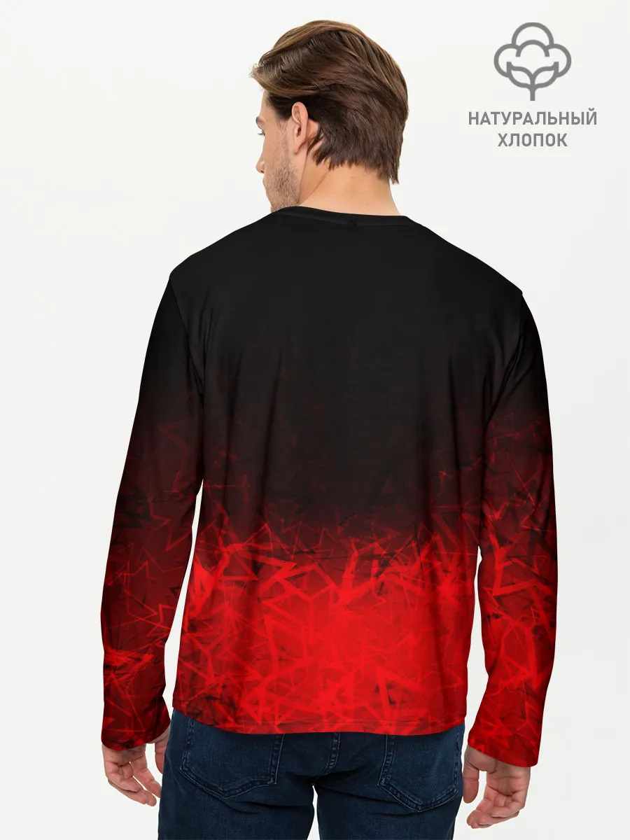 Мужской лонгслив базовый / КРАСНО-ЧЕРНЫЙ ГРАДИЕНТ