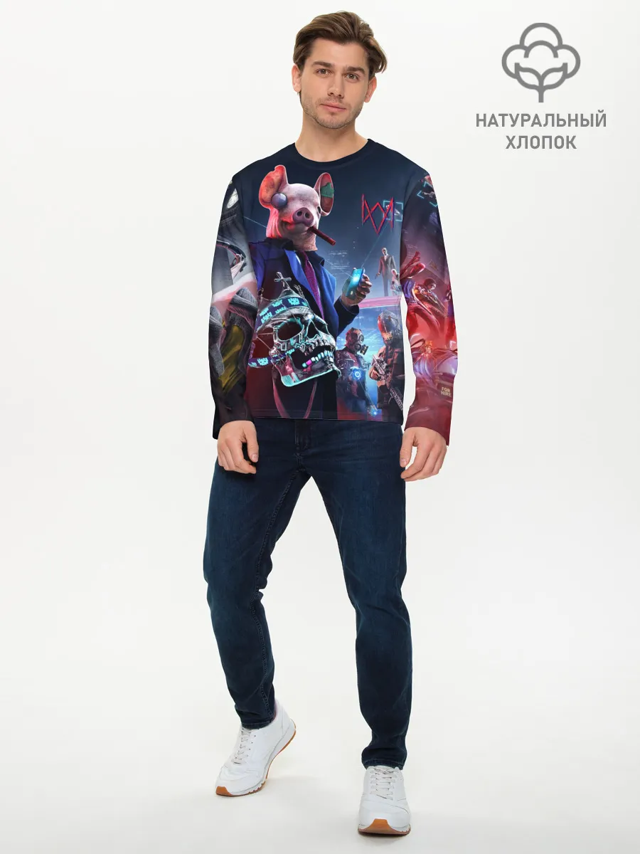 Мужской лонгслив базовый / Watch Dogs | Legion