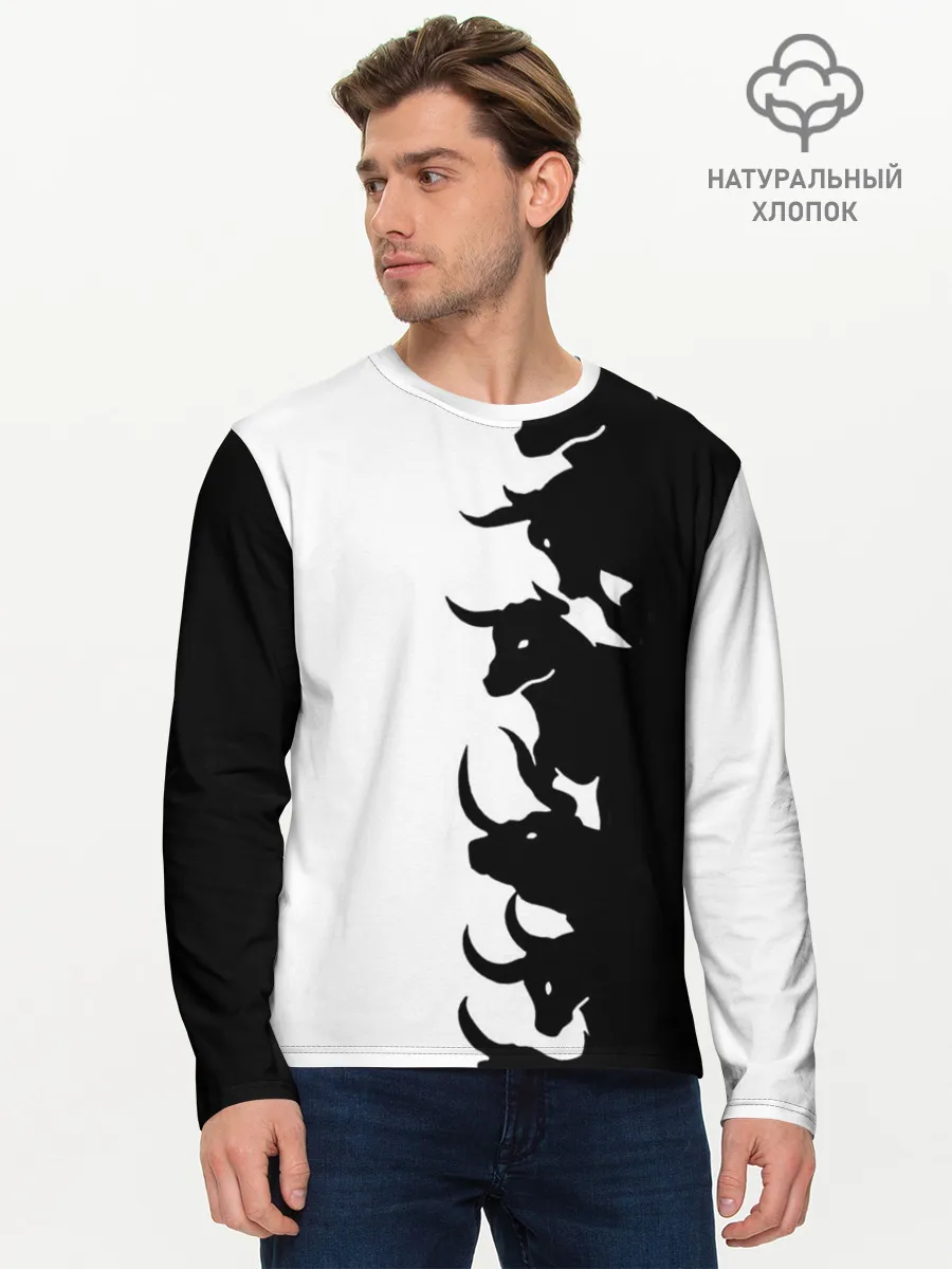 Мужской лонгслив базовый / Символ 2021 | Год Быка