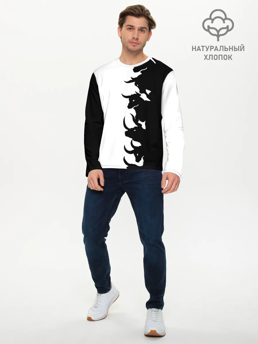 Мужской лонгслив базовый / Символ 2021 | Год Быка