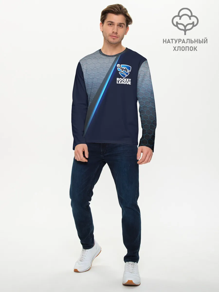 Мужской лонгслив базовый / ROCKET LEAGUE.