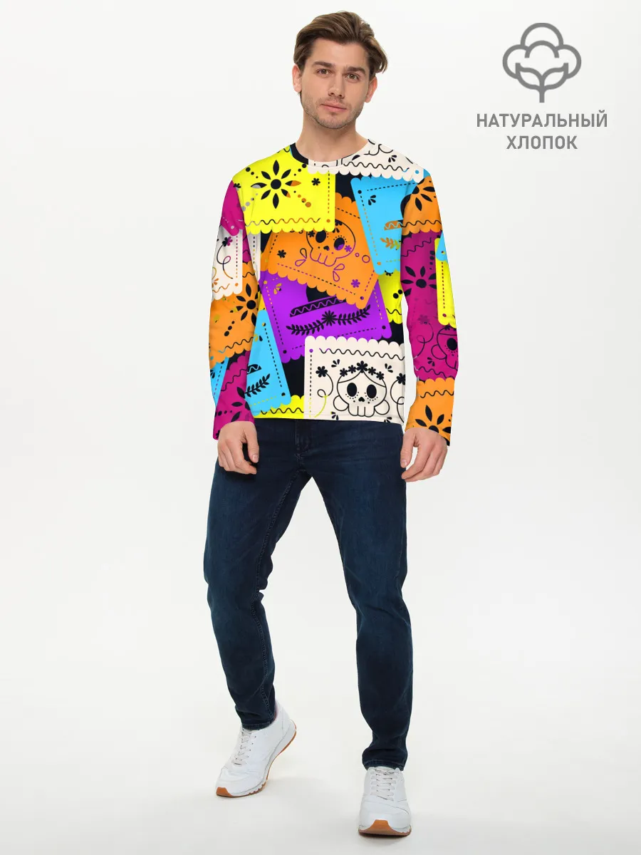 Мужской лонгслив базовый / Color pattern