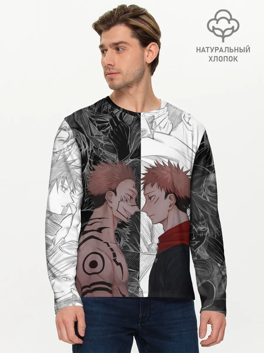 Мужской лонгслив базовый / Jujutsu Kaisen Сукуна х Юдзи