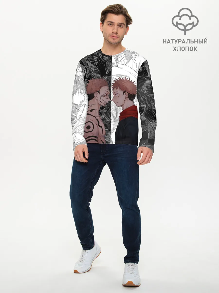Мужской лонгслив базовый / Jujutsu Kaisen Сукуна х Юдзи