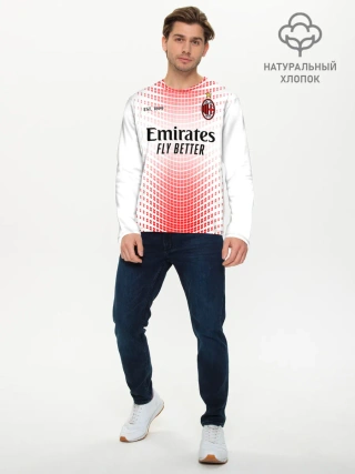Мужской лонгслив базовый / AC MILAN 20/21 - ГОСТЕВАЯ