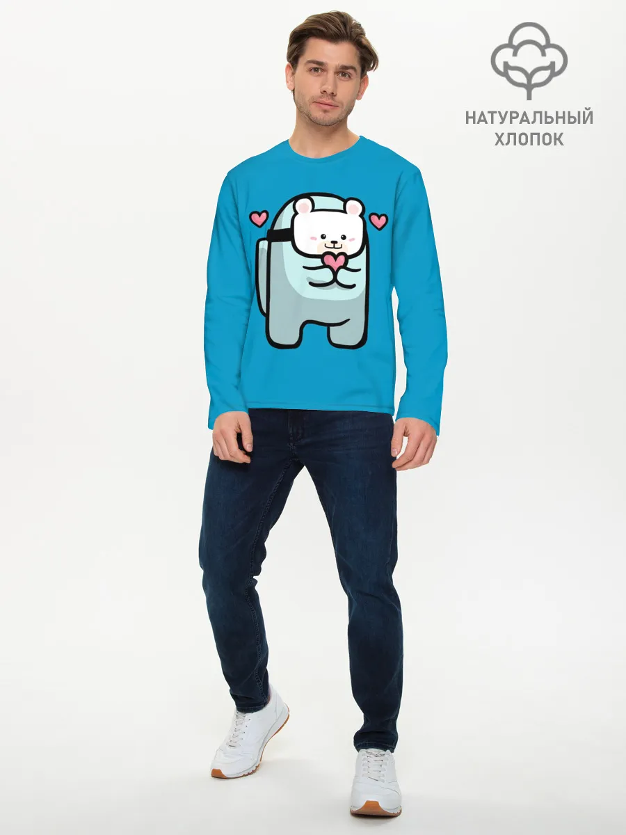 Мужской лонгслив базовый / Nyan Cat