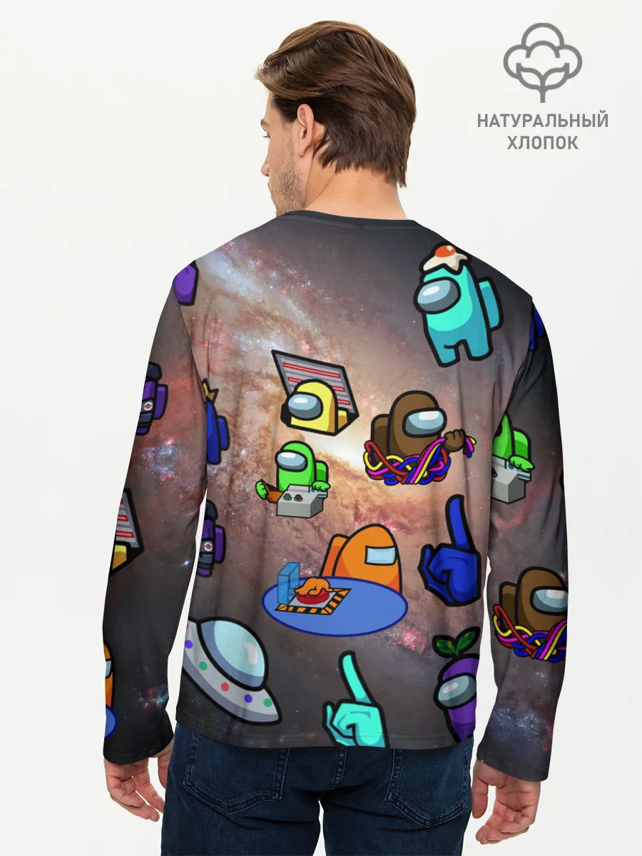 Мужской лонгслив базовый / Among Us Чёрная дыра